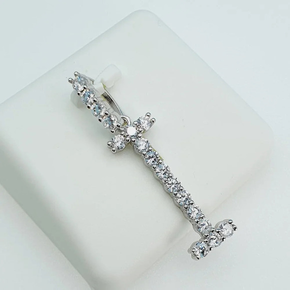 "925 Sterling Silver Cubic Zirconia Initial Pendant, UU1P6A6175 - Picture 6 of 10